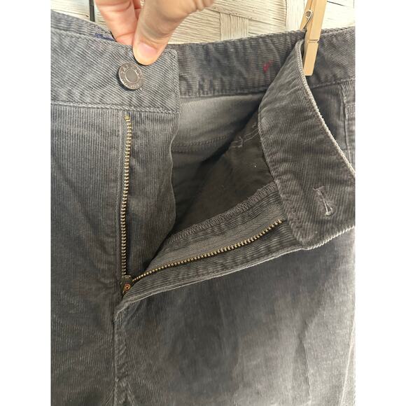 Talbots women’s corduroy pants dark gray straight leg dark academia fall - Picture 2 of 10